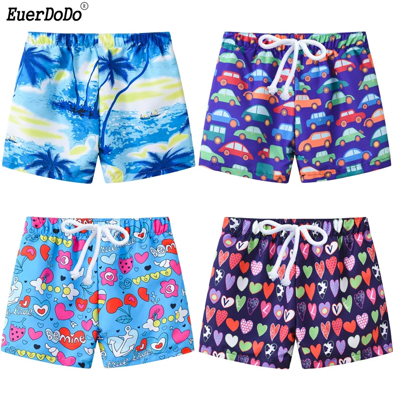 

Kids Shorts For Boys Girls Swimwears Children's Beach Shorts Baby Summer Clothes 2-8 Years Cartoon Floral Swimming Trunks Boy