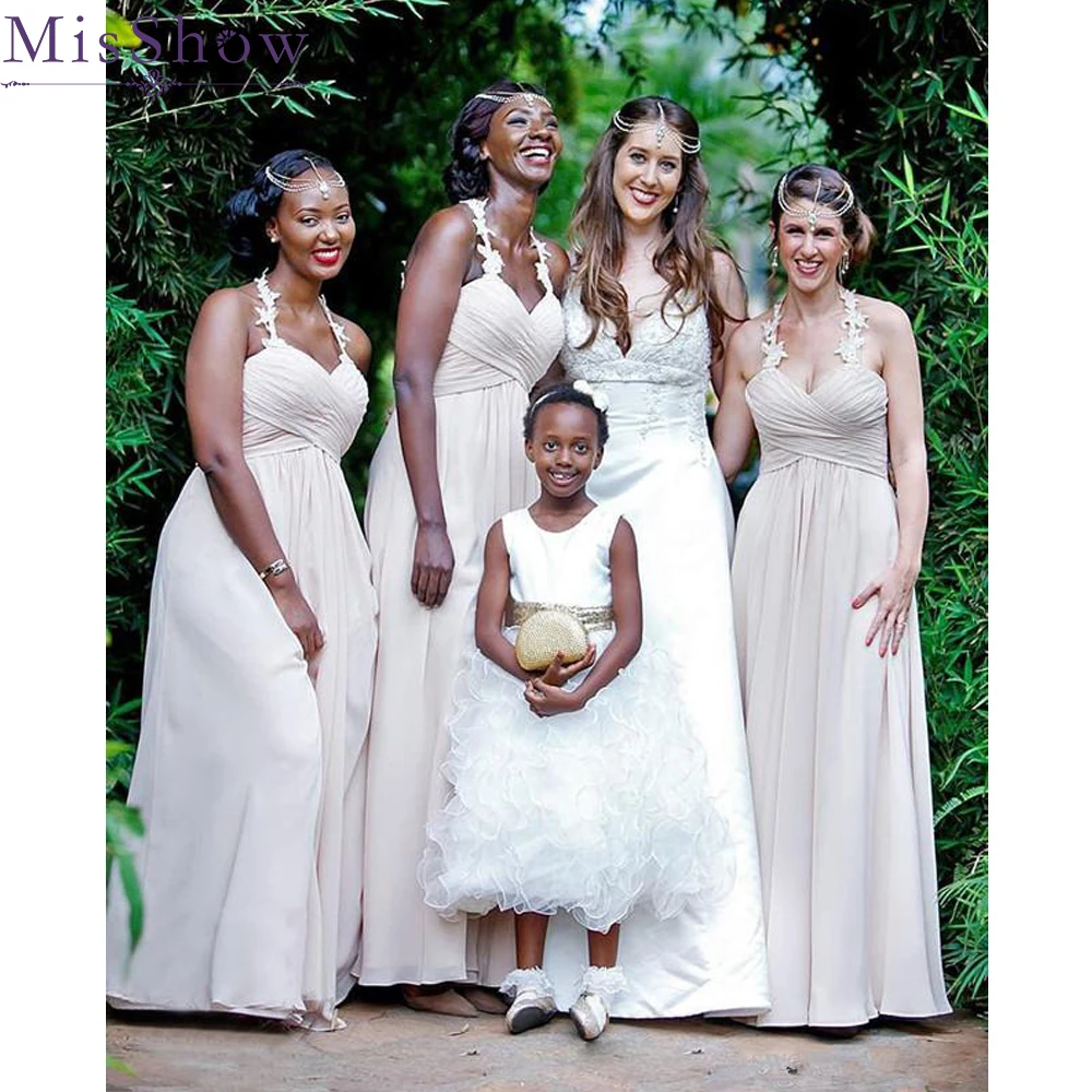 

[Custom-made] A-Line Bridesmaid Dresses 2019 Sleeveless Sweetheart Chiffon Wedding Guest Maid Of Honor Dress Party For Women