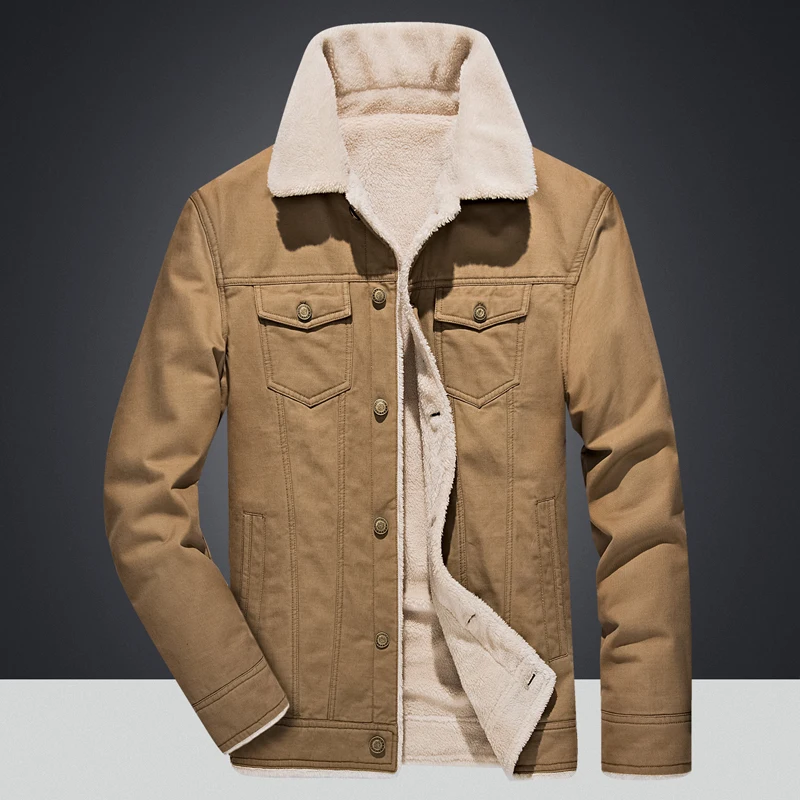 Jacket men's winter warm plus velvet thick cotton jacket men's jacket casual cotton fur collar military tactical Parker jacket Jacket men's winter warm plus velvet thick cotton jacket men's jacket casual cotton fur collar military tactical Parker jacket