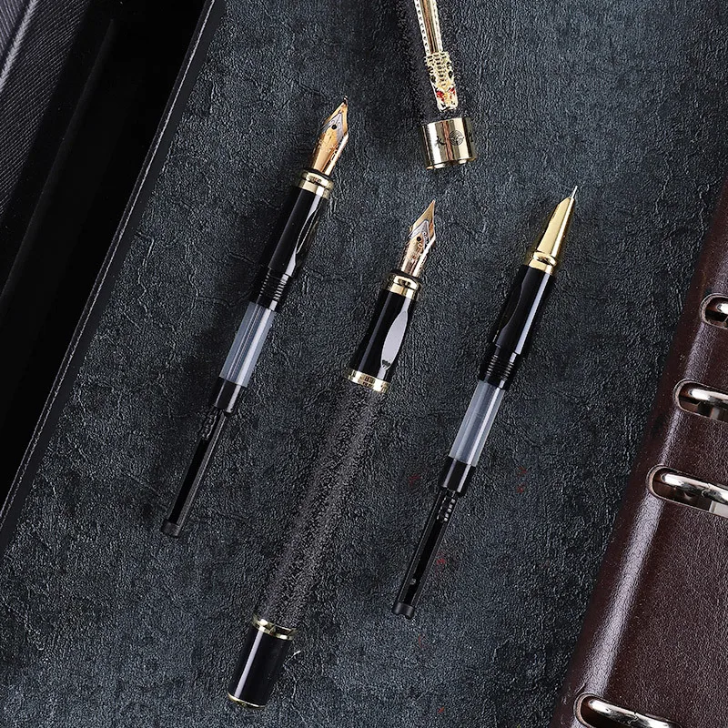 3pcs/set Tibetan Arabic Fountain Pen Gothic Parallel Art Flat Tip Vinyl Arabic Fountain Pen Calligraphy Student Pen Stationery