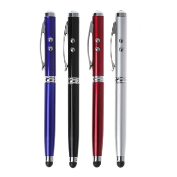 

4 in1 Capacitive Stylus iPad Screen Ballpoint Pen LED Light Laser Pointer