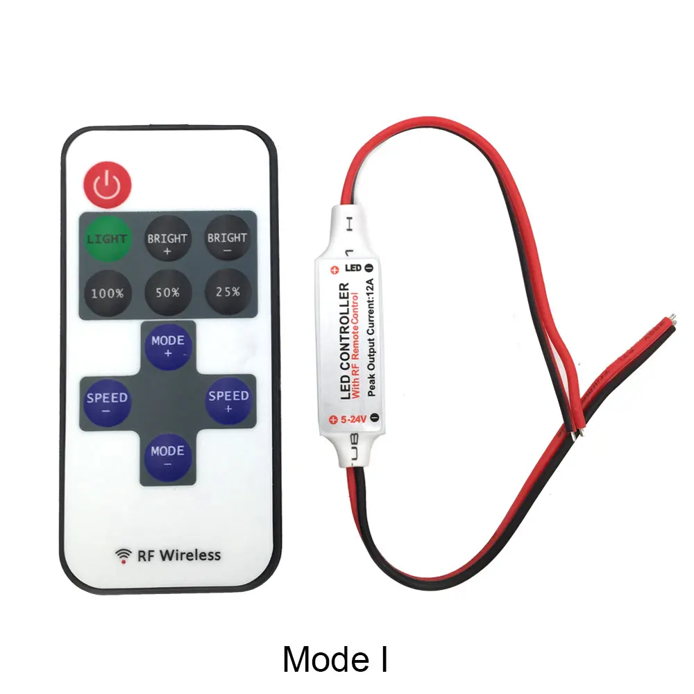 DC5-24V РЧ беспроводной диммер RGB пульт дистанционного управления для светодиодной полосы света красочные украшения освещение мигающий 12 В 24 В DC разъем