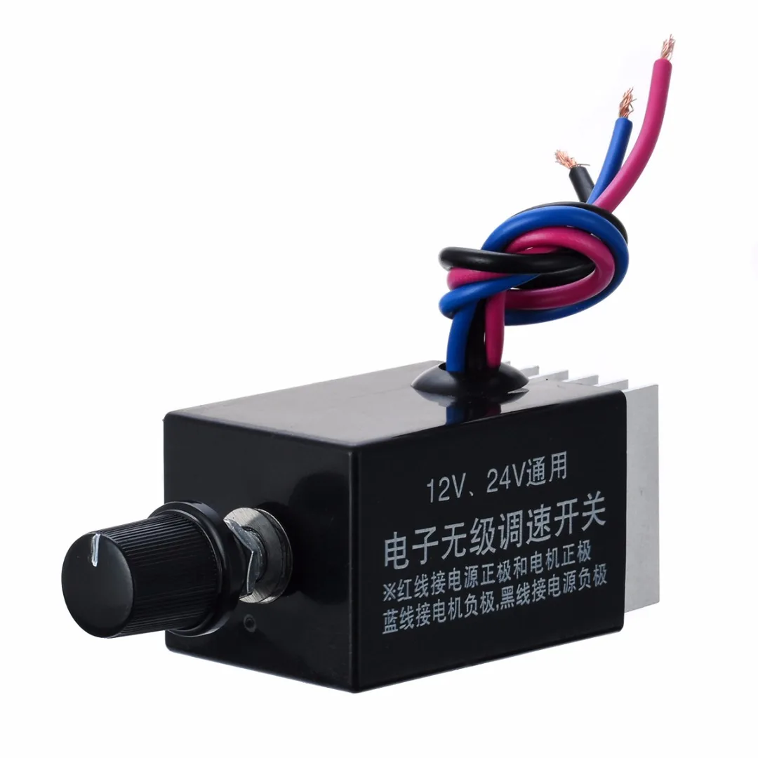 

Mayitr Motor Speed Controller Switch DC Motor Speed Regulator 12V/24V 10 A For Car Truck Fan Heater Control