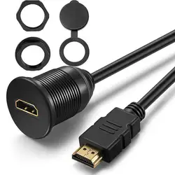 HDMI панель заподлицо кабель HDMI удлинитель тире флеш кабель для монтажа на панели для автомобиля, лодки и мотоцикла