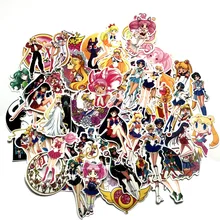 75 шт. наклейка на чемодан Sailor Moon милый мультяшный чехол колесиках