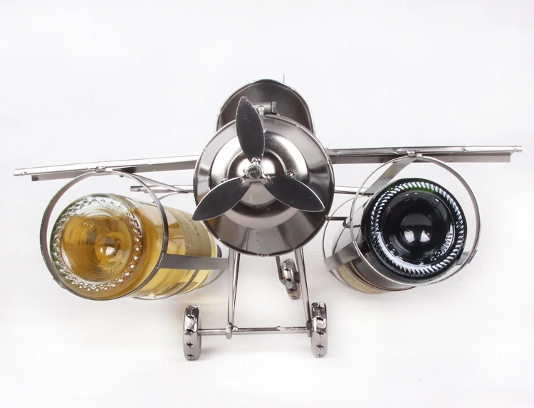 Decorative Wine Bottle Holders Endearing Creative Handmade Iron Art Airplane Model Wine Bottle Holder Inspiration Design Decorative Wine Bottle Holders Best Creative Handmade Iron Art Airplane Model Wine Bottle Holder Decorating Inspiration