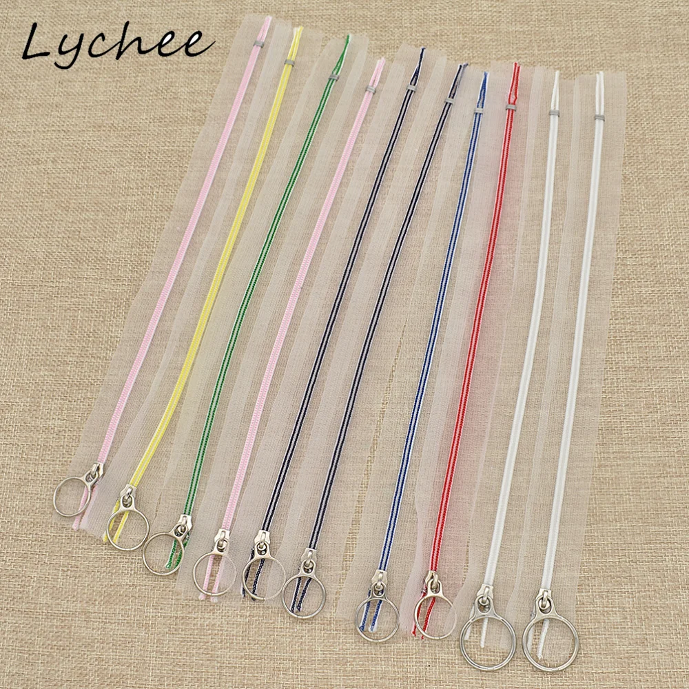 Lychee 10 шт 25 см в ассортименте Цвет Прозрачный Застежка молния нейлона инструменты