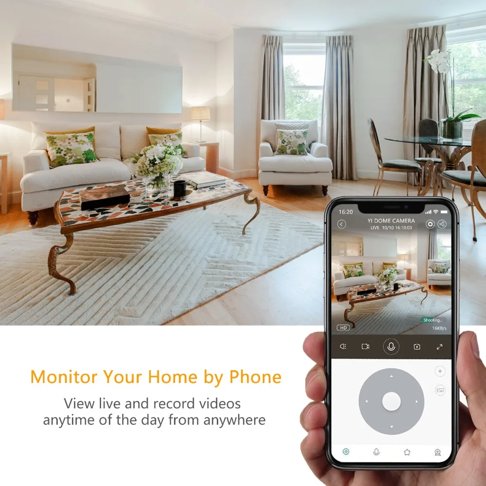  YI Cloud Home Camera 1080P HD Wireless IP Security Camera Pan/Tilt/Zoom Indoor Surveillance System 
