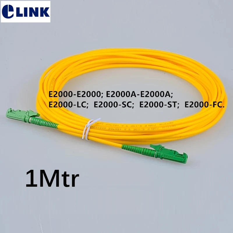 

1M E2000 fiber patch cords E2000/UPC E2000/APC LC ST SC FC Simplex Singlemode jumper 9/125um 2.0mm 3.0mm free shipping 10pcs