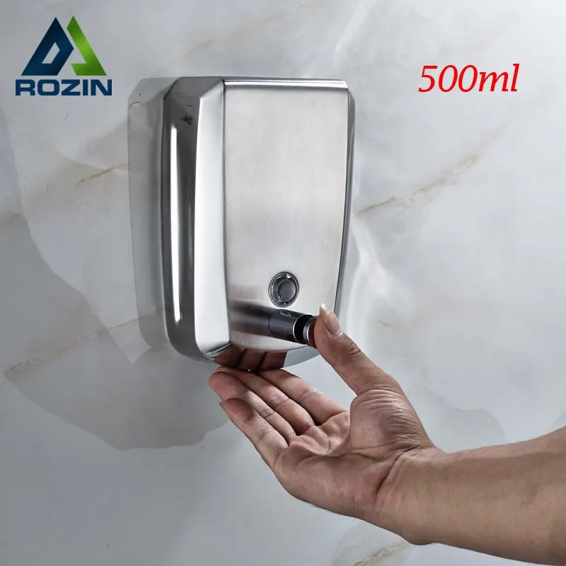 

Free Shipping Hand Liquid Soap Dispenser Chrome Finish Bathroom Accessories Shampoo Dispenser Box