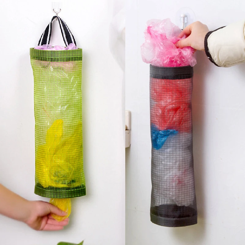 

LASPERAL 1PC Hanging Mesh Storage Bag Kitchen Organizer Accessories Reusable Grocery Potatoes Garlic Garbage Bag Storage Hot