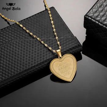 

Arabic Ayat Al Kursi Prayer Holy Quran Verse Quranic Pendant Necklaces Stainless Steel Islam Muslim Koran Jewelry