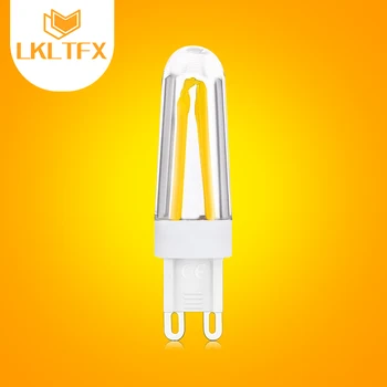 

LKLTFX 100pieces 220v dimmable indoor led light G9 COB base dimmable filament led bulb 3W AC120V led 220v lampara led bulb 110v