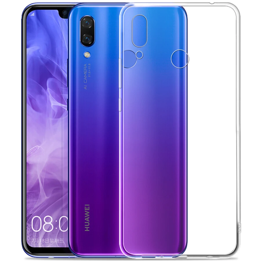 

Silicone Case For Huawei P Smart 2019 Soft Clear Back Cover For Huawei P Smart 2019 POT-LX1 6.21inch Ultra Thin Phone Case