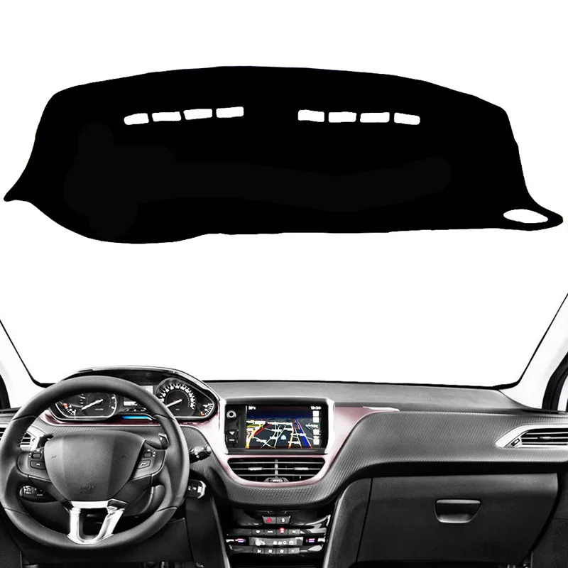 

Car Dashboard Cover Mat Pad Sun Shade Dashmat Instrument Covers Carpet Accessories For Peugeot 208 2008 2014 2015 2016 2017 2018