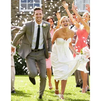 

New Real Smoking Custom Made Men Tuxedos For Peaked Lapel Wedding Suits For Formal Groom Two Buttons Groomsmen (jacket+pants)