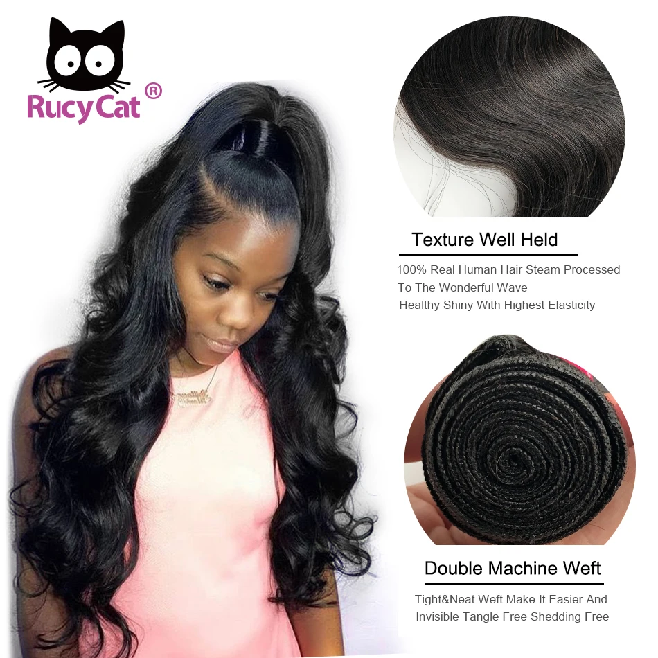 4 pacotes cor natural remy extensões do cabelo