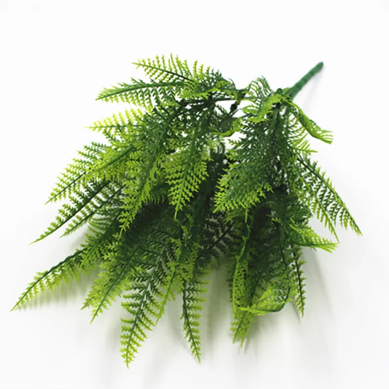 

Artificial Flower Leaves Plants Fake Plastic Persian Grass Lysimachia Fern Floral Arrangement Home Decor