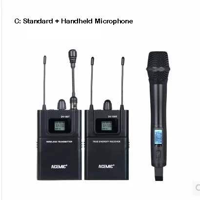 Новый acemic dv-100set Беспроводная камера записи микрофон ручной для интервью ТВ