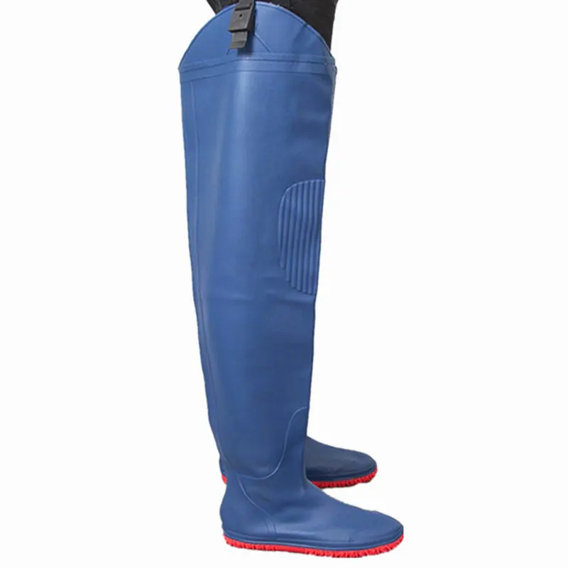 Botas à Prova Alto-salto Altura Voar Pesca Waders Dwaterproof Água 0.55mm Espessamento Material Pvc Joelho Macio Boot Fly Acessórios 80cm 6 Cheap Roupa de pesca tipo Wader