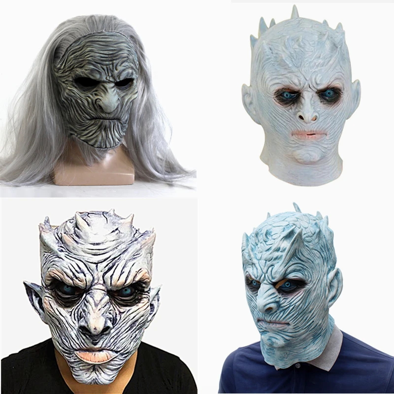 Thrones Game 8 Pejalan Kaki Putih Topeng Cosplay Night King Zombie Lateks Topeng Halloween Pesta Kostum Alat Peraga Anak Laki Laki Kostum Aksesoris Aliexpress
