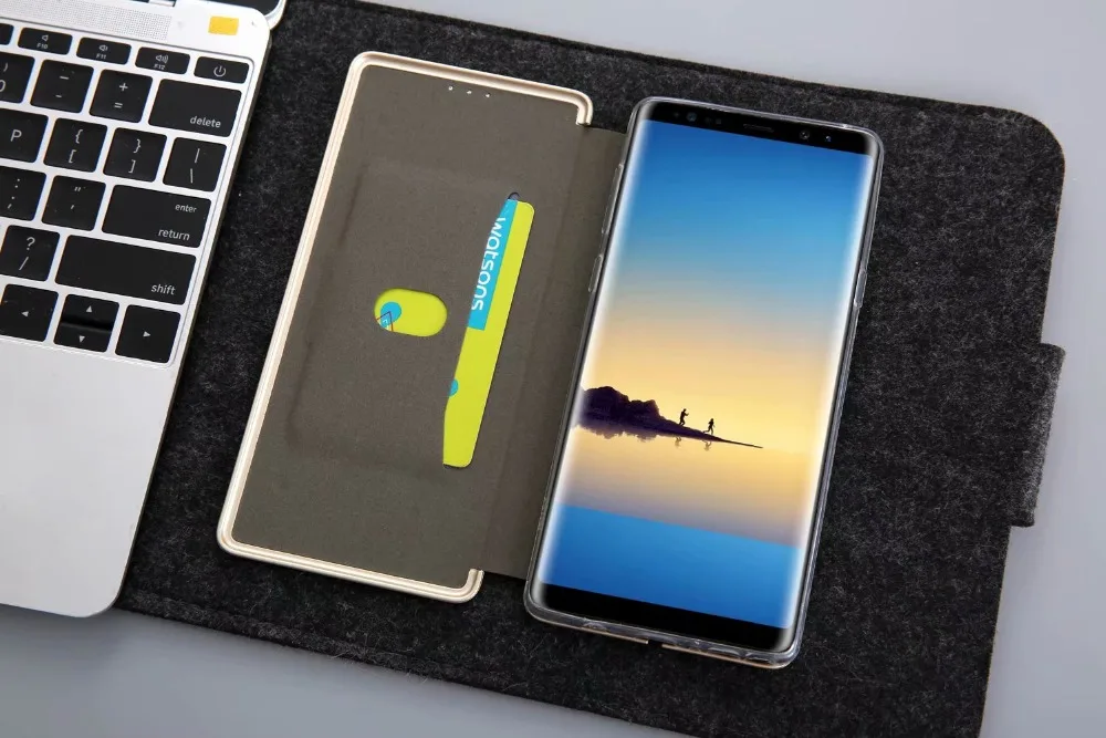 note 9 magnetic flip leather case (5)