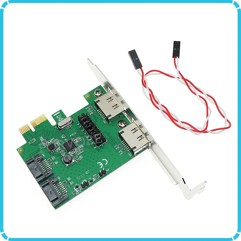 PCIe PCI Express 2x eSATA SATA III Плата расширения PCI-E к SATA3 SATA3.0 6 ГБ/сек. адаптер | Компьютеры и