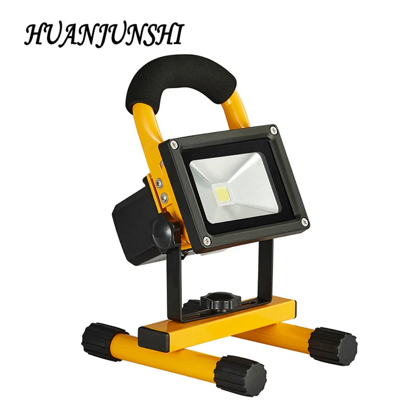

Flood Lights DC12V 10W Rechargeable Led Flood Light Outdoor Camping Light With 18650 Lithium Battery Car Charger Waterproof IP65