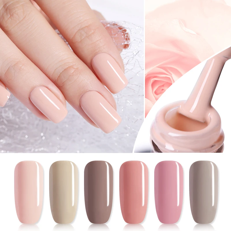 

UR SUGAR 7.5ml Pink Nail Gel Polish Pure Colors Semi Permanent Soak Off UV LED Gel Nail Art Gel Varnish Manicure Lacquer
