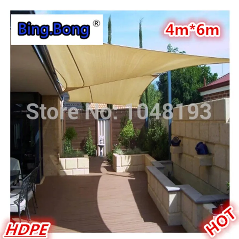 

Sun-shading net sun network Heat insulation quality square anti-uv sun-shading sail 4*6m