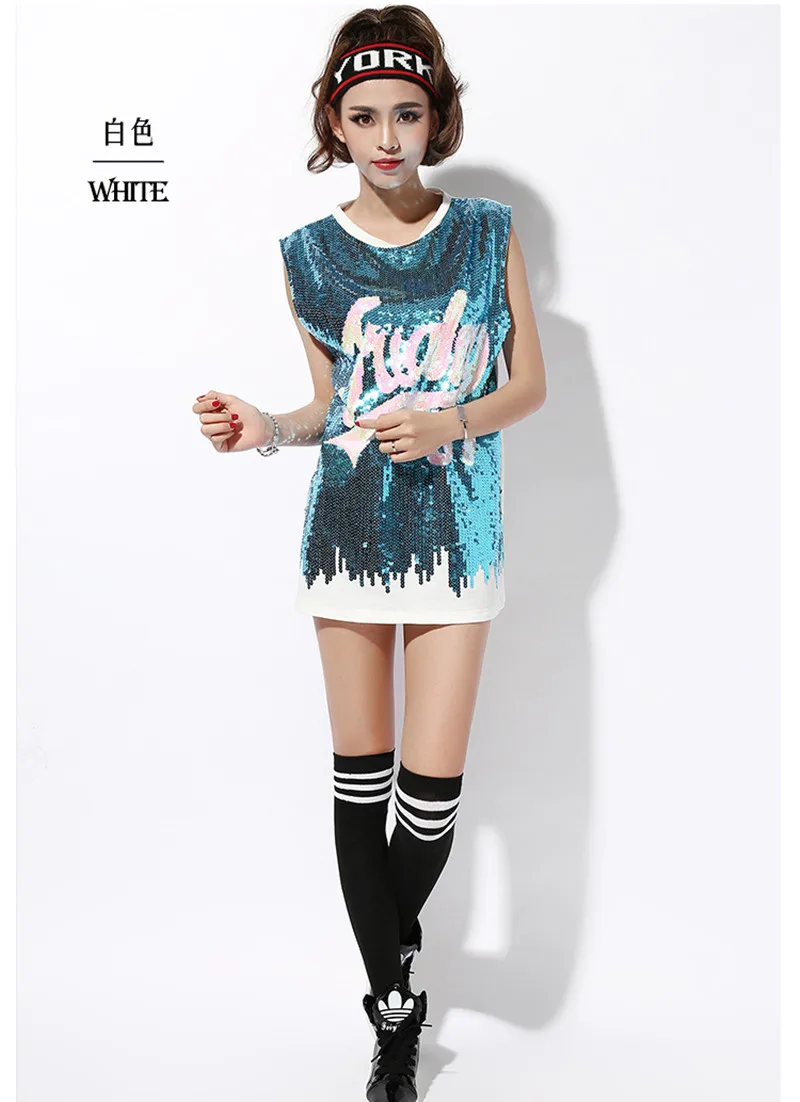 

2016 Women Beyonce 97 Letters Sequined Jerseys Girls Basketball 97 Sport Tops Pole Dance/Disco/Jazz Dance/Hip-hop T Shirt