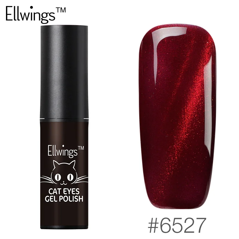 Ellwings 3D Блеск Цвета Cat Eye Gel Лаки для ногтей эффект магнит длительный замочить от УФ