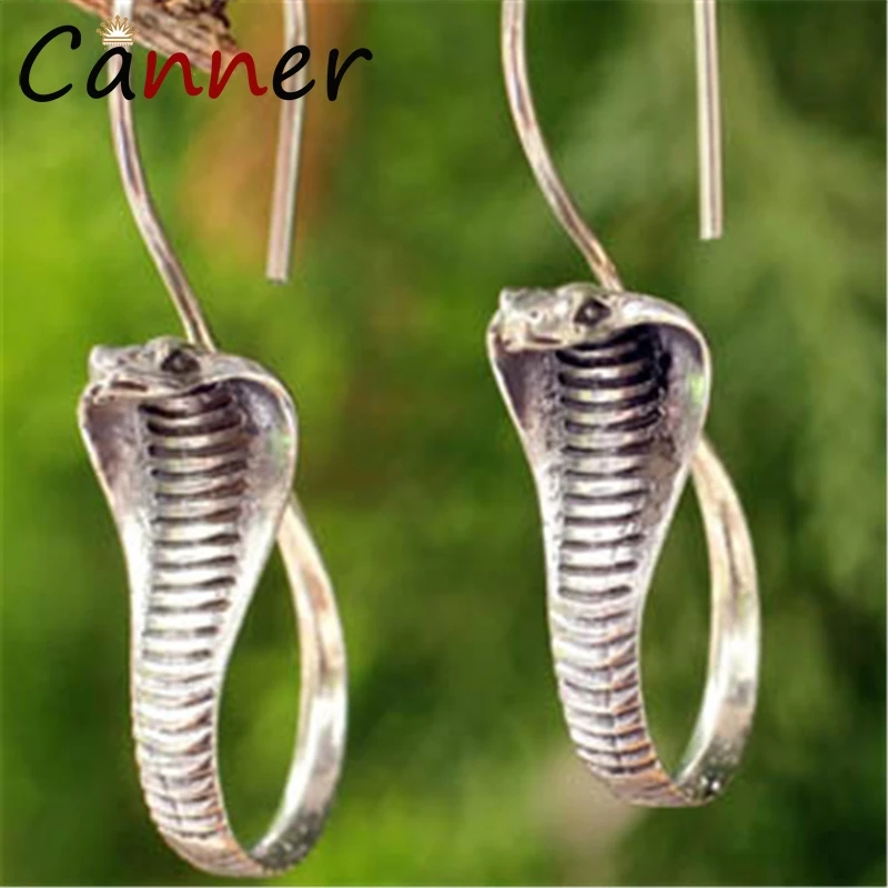 Женские винтажные серьги кобры CANNER капельки с золотым/серебристым покрытием