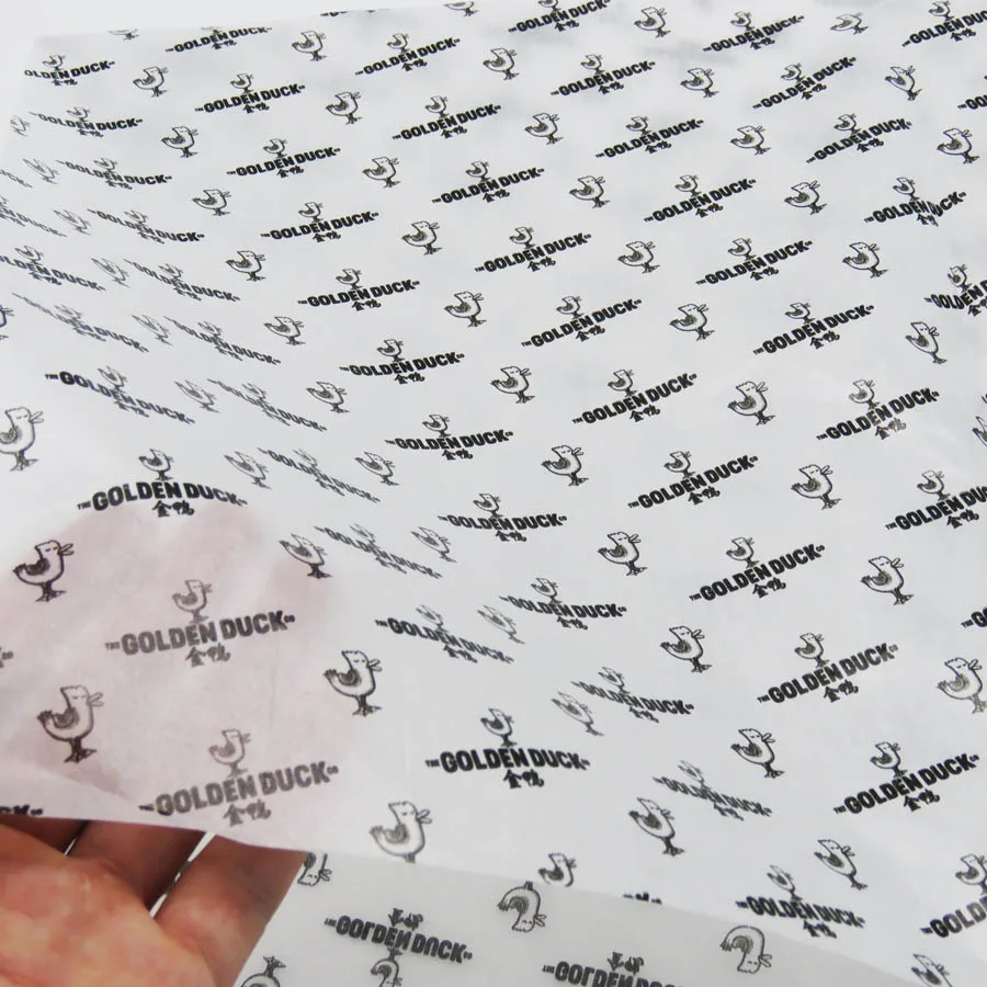 

custom logo grease resistant chocolate hamburger food grade packing packaging wax paper