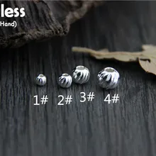 Uglyless Настоящее S 925 пробы серебряные шары, бусы аксессуары ювелирные изделия DIY ручной работы изделий различных размеров Jewellery Винтаж Bijoux