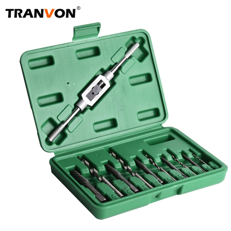 11Psc/set Screw Extractor Drill Bit Damaged Broken Screw Bolt Extractor