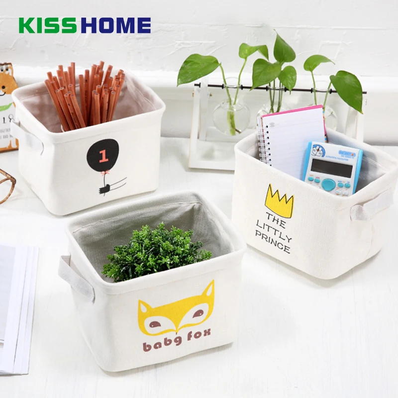 

Utility Fresh Canvas Stationery Laundry Basket Baby Toys Table Desk Handle Bag Fold Picnic Pouch Storage Box Organizer Container