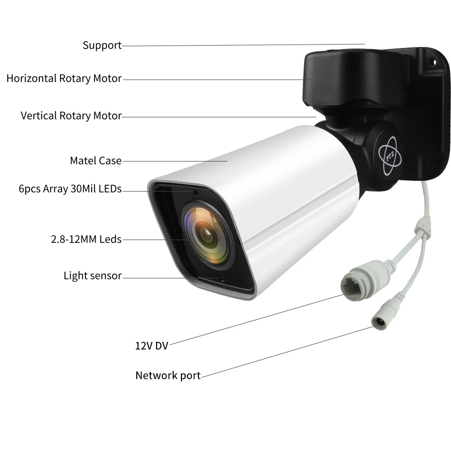 ZSVEDIO видеонаблюдение 8CH H.265 PTZ 5.0MP POE 4X Zoom CCTV система IP камера Full HD видео комплект