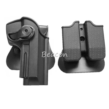 

Hunting Accessories Tactical gun holster Airsoft IMI style Roto Holster for Beretta M92 M9 with Single stack pouch