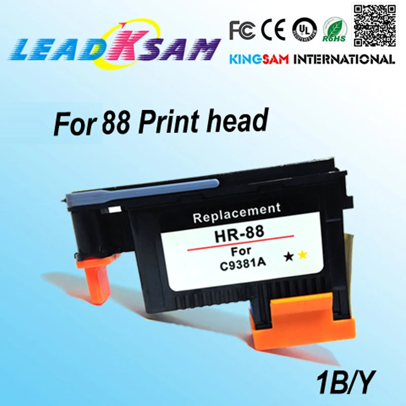 1 печатающая головка для 88 совместима с hp88 C9381A черно-желтая L7580 7590 K5400 K550 |