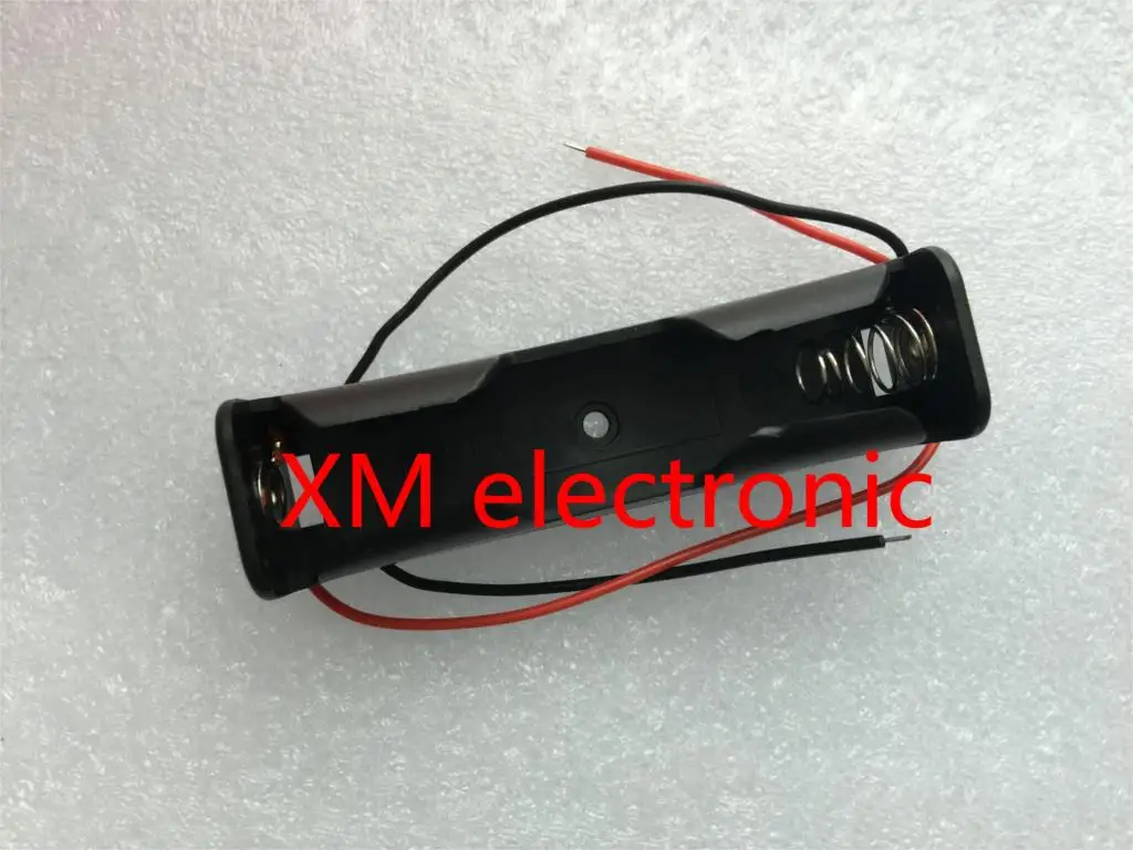 

1pc Wholesale Store Plastic Battery Box Storage Case for 1 x 18650 Black with 6" Wire Leads