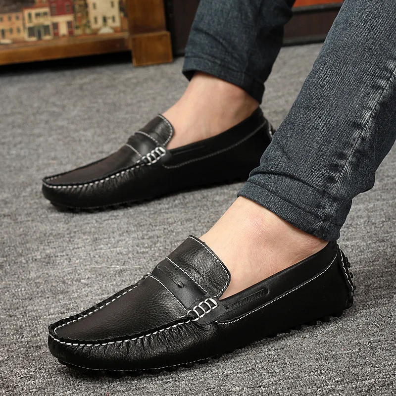 mens moccasin style shoes