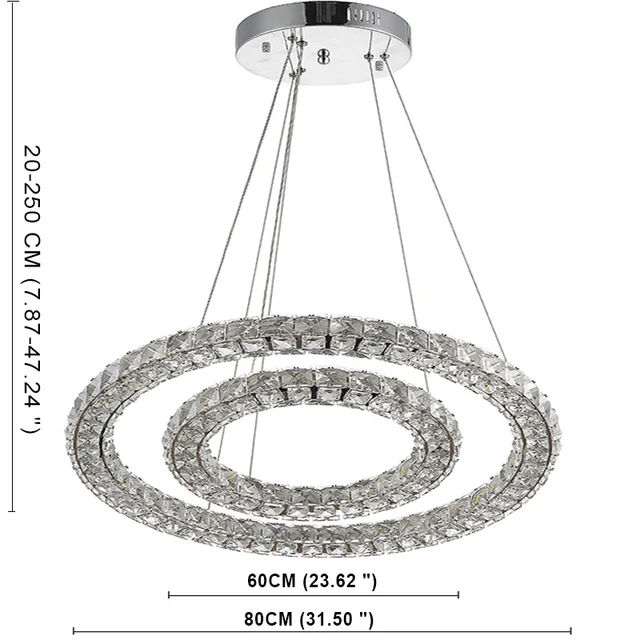 Buy Dimmable Crystal Pendant Light Ring Pendant Lights