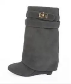 Sestito/женские Замшевые полусапожки с ремешком на щиколотке без застежки; женские ботильоны на танкетке, увеличивающие рост, с пряжкой; обувь ... Sestito/женские Замшевые полусапожки с ремешком на щиколотке без застежки; женские ботильоны на танкетке, увеличивающие рост, с пряжкой; обувь ...