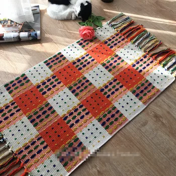 

Cotton Linen Plaid плед Soft Tassel Home Carpet Living Room Bedroom Kid Room Home Carpet Floor Door Dywan Nordic Rug Mat Bubu