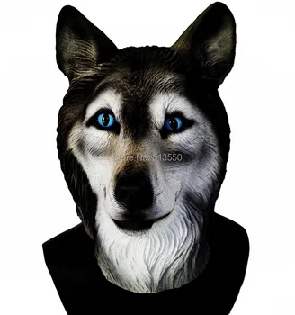 

Huizhou Realistic adult Overhead Latex Wolf Mask for Party