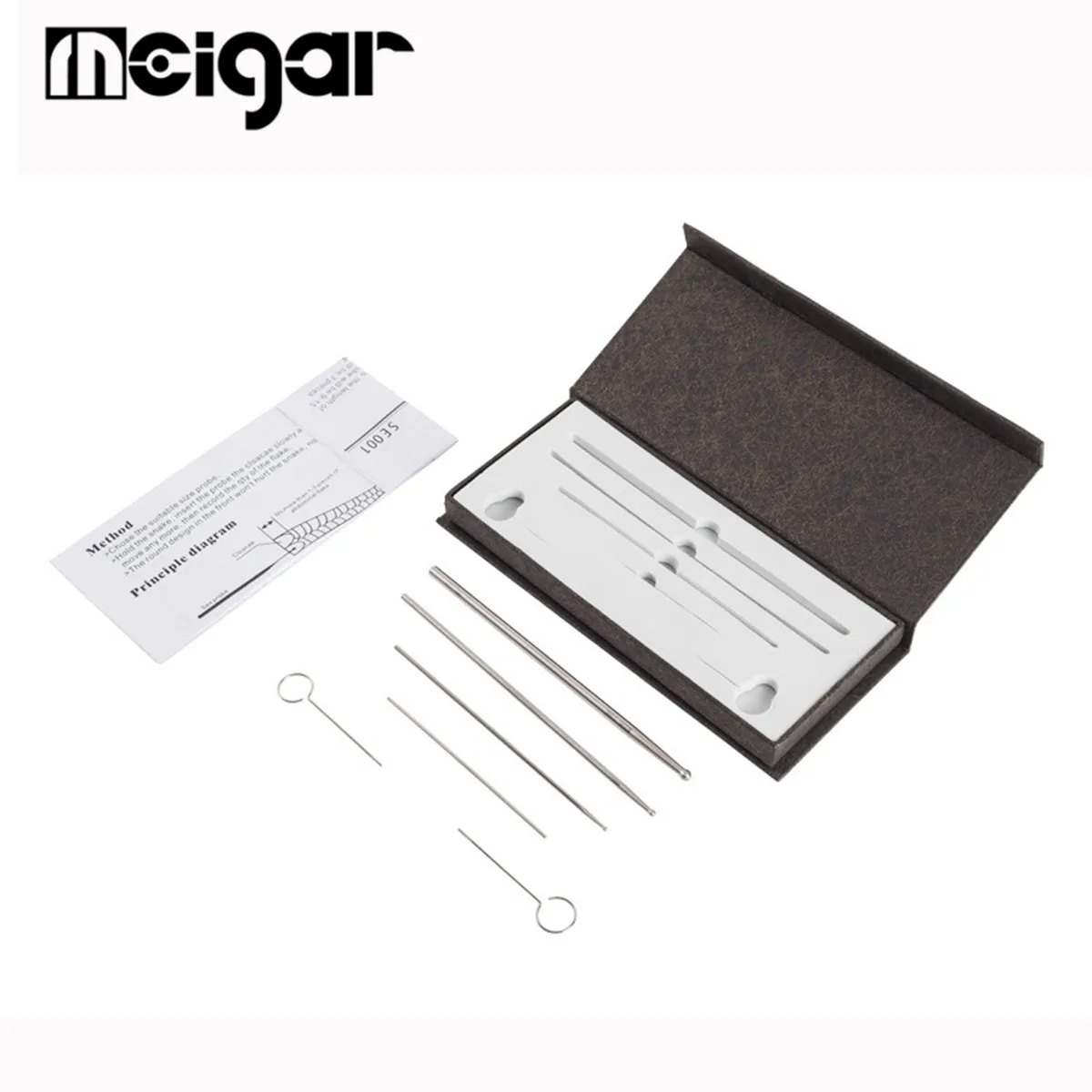 

6PCS/Set Snake Sexing Probes Snake Probe Kit Reptile Herpes Hatching Tools Kit With Storage Box Reptiles Accessories Supplies