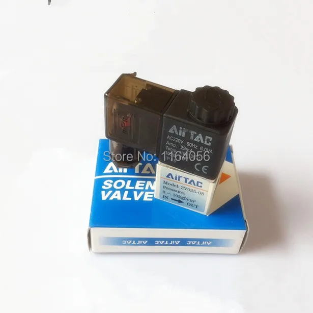 

2V025-08 AC 220V 1/4" BSP Solenoid Valve 2 Position 2 Way Normally Closed IP65