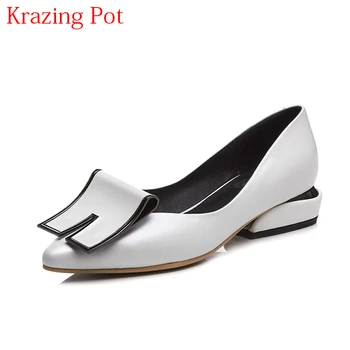

2021 New Arrival Summer Genuine Leather Low Heels Pointed Toe Shallow Wedding Shoes Tassel Office Lady Party Women Pumps L1f2