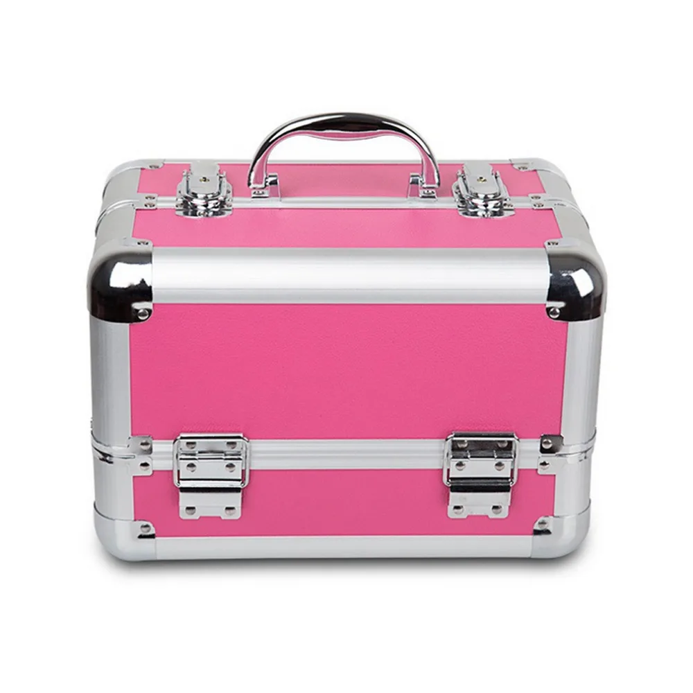 

High Grade Aluminum Alloy Jewelry Box Makeup Organizer Makeup Box Necklace Bracelet Earring Display Box